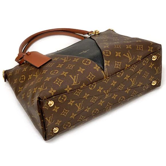 Louis Vuitton V Tote MM Monogram Shoulder Bag Black - Picture 3 of 9
